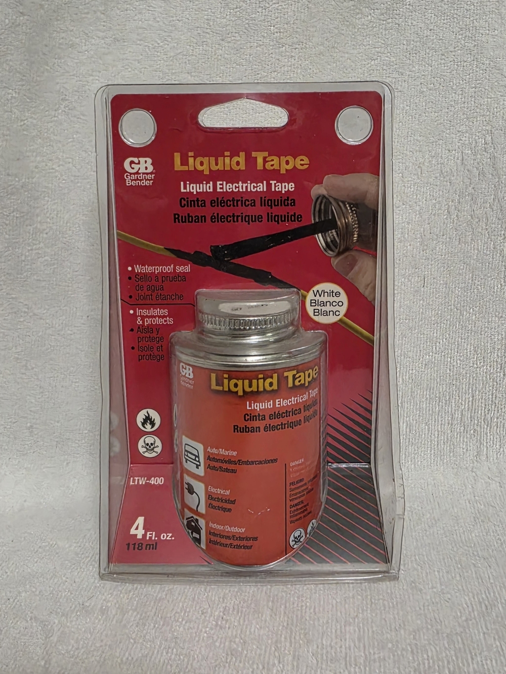 White Liquid Tape - Liquid Electrical Tape 4 fl oz